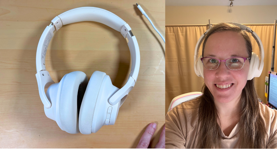 My favorite headphones  and me wearing my favorite headphones!