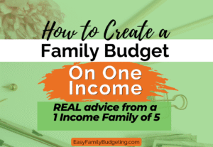 How to Create a Family Budget on One Income