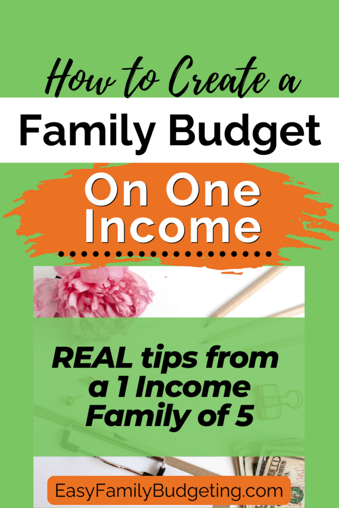 How to Create a Family Budget on One Income