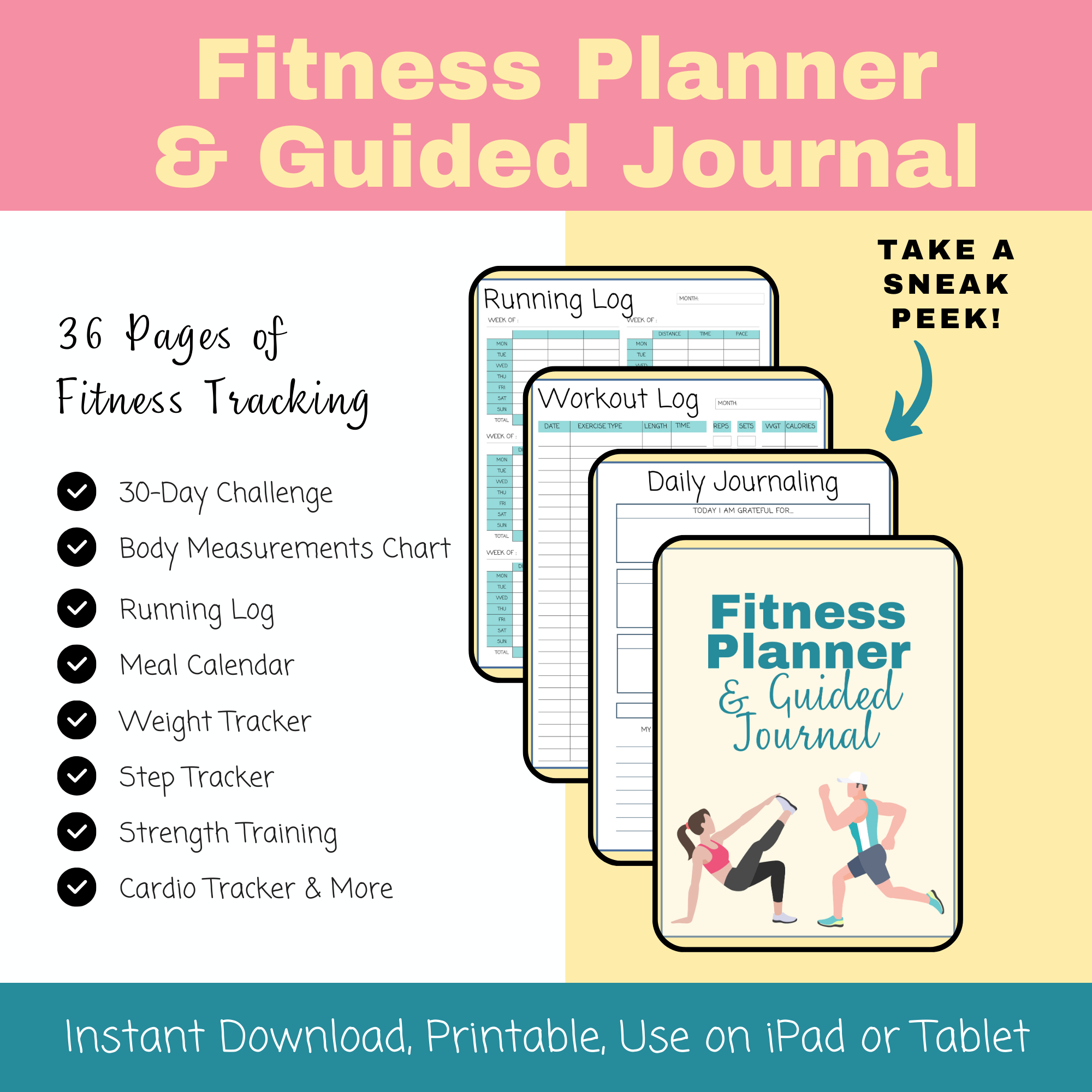 Fitness Planner and Guided Journal