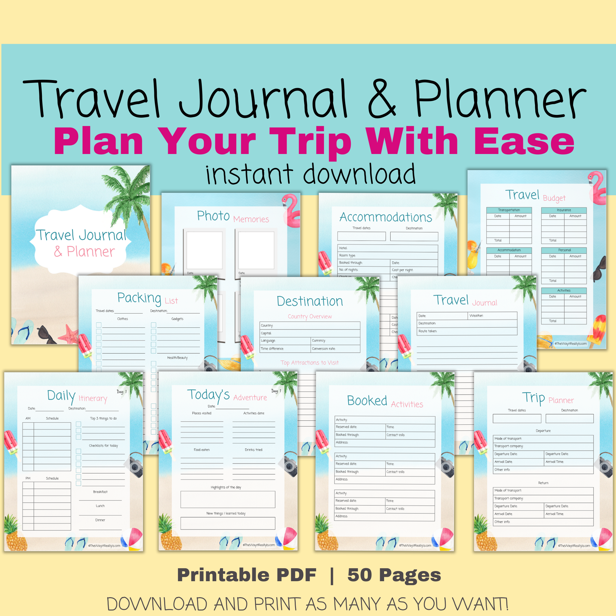 Travel Journal and Planner